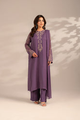 3 Piece Chiffon Embroidered Suit (FS0090)